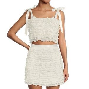 Gianni Bini Ivory Blouse with Pearl Accents